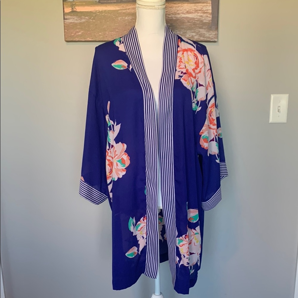 Floral Kimono Cardigan/ swimsuit Cover-up